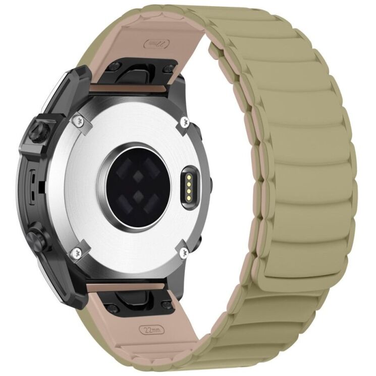 Ремешок Deexe Magnetic Band для часов Garmin c креплением Quick Fit 26mm - Light Brown: фото 1 из 4