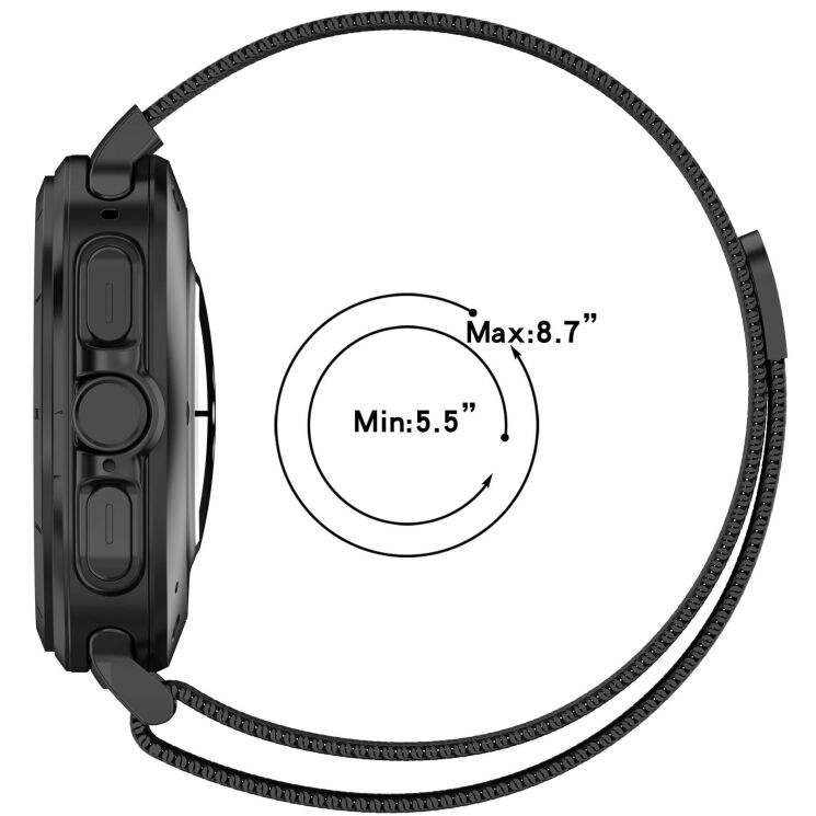 Ремешок Deexe Milanese Loop для Samsung Galaxy Watch Ultra (2025) - Black: фото 3 из 3