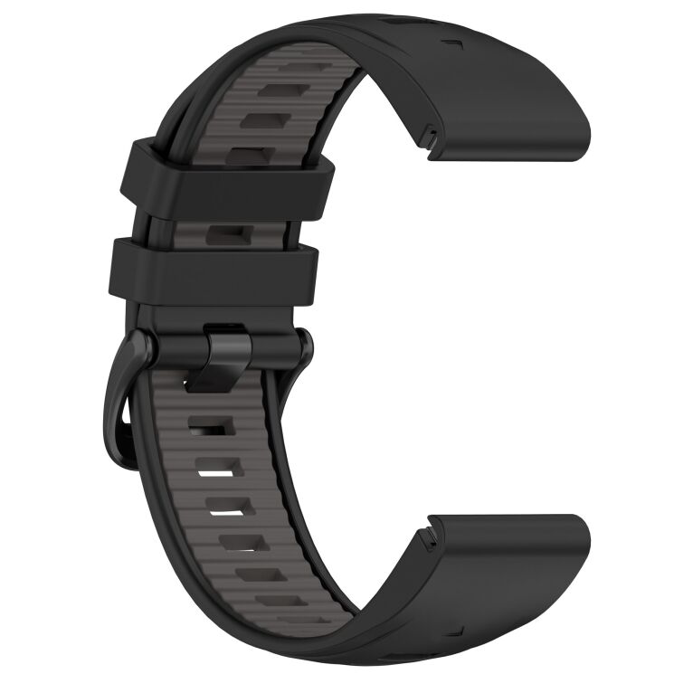 Ремешок Deexe Modern Strap для часов Garmin с шириной крепления QuickFit 20mm - Black / Grey: фото 2 из 7