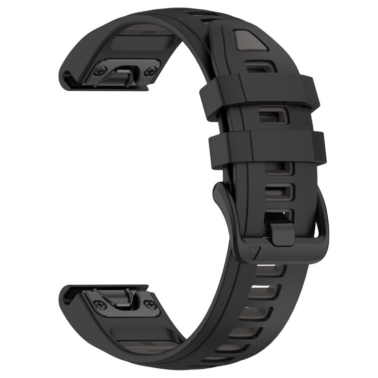 Ремешок Deexe Modern Strap для часов Garmin с шириной крепления QuickFit 20mm - Black / Grey: фото 3 из 7