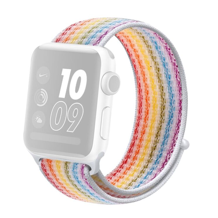Ремінець Deexe Nylon Loop для Apple Watch 42 (Series 10/11) / 41 / 40 / SE 40 / 38 - Color Stripe: фото 1 з 6