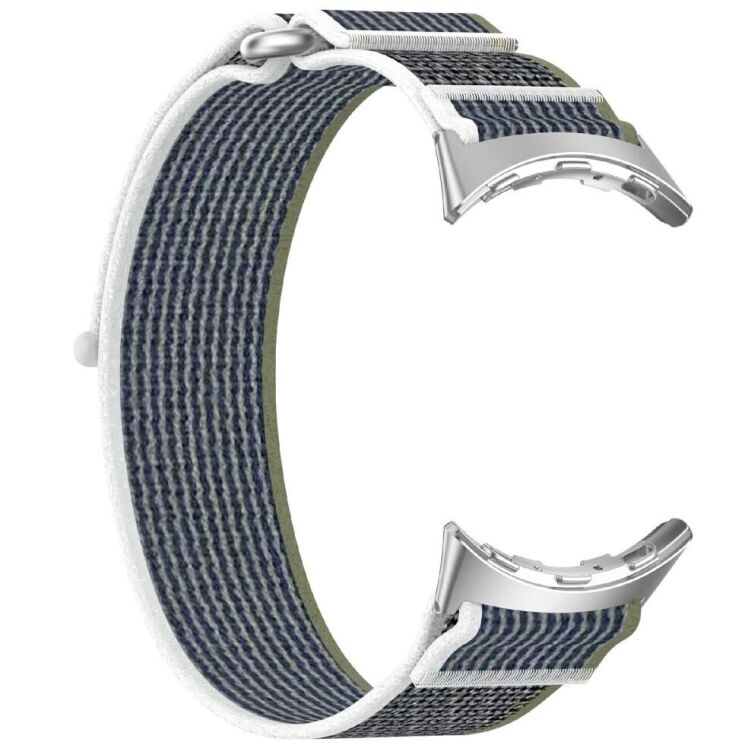 Ремешок Deexe Nylon Strap для Google Pixel Watch 3 (45mm) - Green / Grey: фото 3 из 6