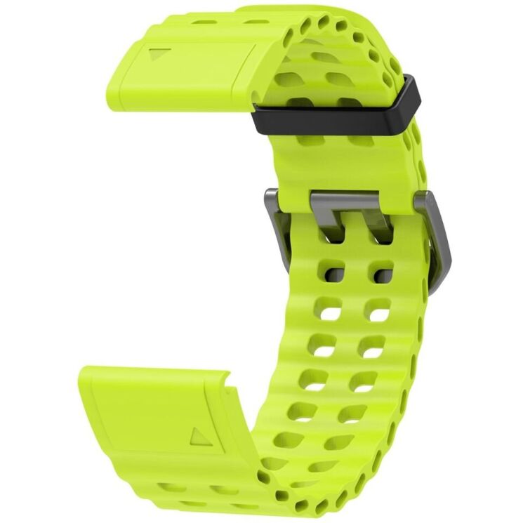 Ремешок Deexe Ocean Strap для часов Garmin c креплением Quick Fit 26mm - Grass Green: фото 3 из 6