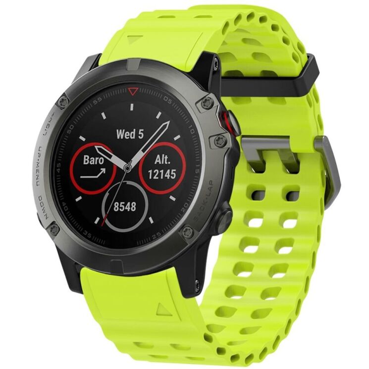 Ремешок Deexe Ocean Strap для часов Garmin c креплением Quick Fit 26mm - Grass Green: фото 4 из 6