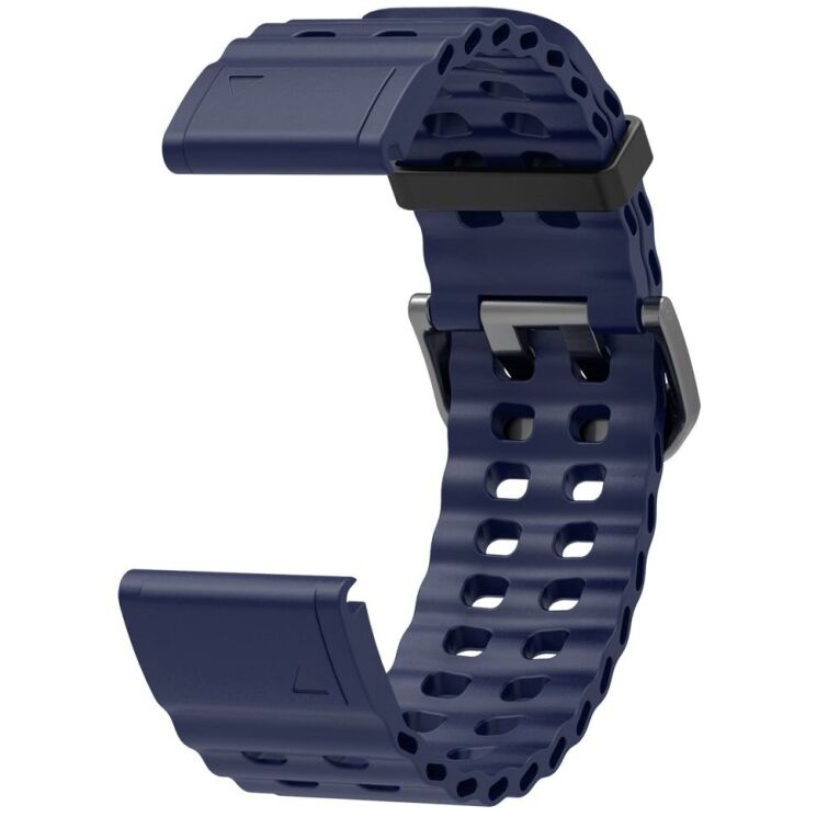 Ремешок Deexe Ocean Strap для часов Garmin c креплением QuickFit 22mm - Midnight Blue: фото 2 из 6