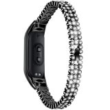 Ремінець Deexe Rhinestone для Xiaomi Mi Smart Band 8 / 9 / 10 - Black: фото 1 з 6