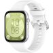 Ремешок Deexe Silicone Band для Huawei Watch Fit 3 / Fit 4 / Fit 4 Pro - White (357126W). Фото 2 из 10