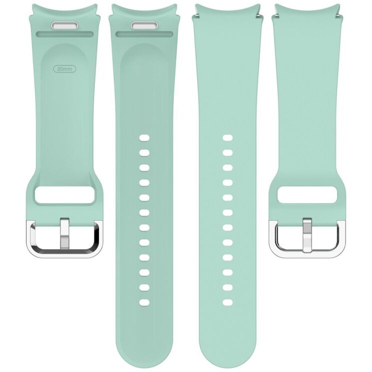 Ремінець Deexe Silicone Band для Samsung Galaxy Watch 4 / 4 Classic / 5 / 5 Pro / 6 / 6 Classic / 7 / FE - Green: фото 5 з 8