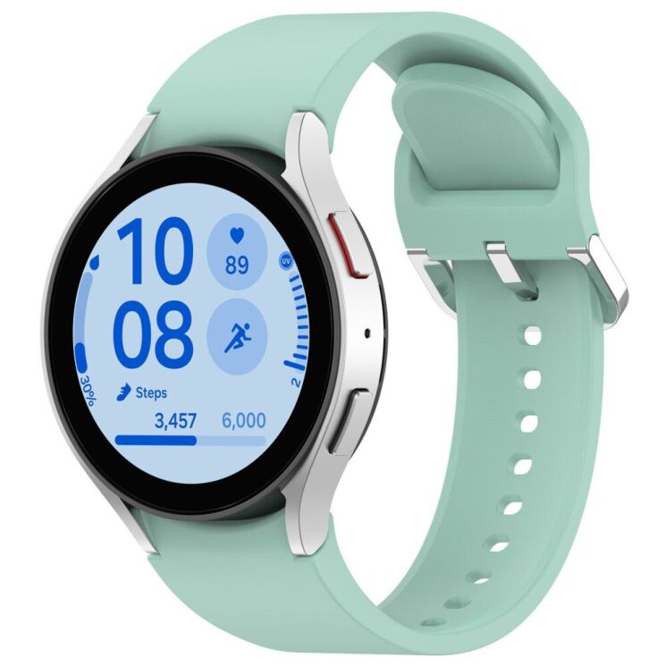 Ремінець Deexe Silicone Band для Samsung Galaxy Watch 4 / 4 Classic / 5 / 5 Pro / 6 / 6 Classic / 7 / FE - Green: фото 2 з 8