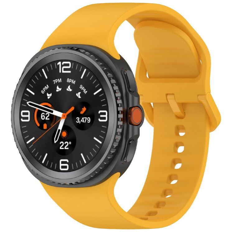 Ремешок Deexe Silicone Band для Samsung Galaxy Watch 8 (40/44mm) / 8 Classic - Yellow: фото 2 из 7