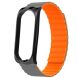 Ремінець Deexe Soft Chain для Xiaomi Mi Band 5 / Mi Band 6 / Mi Band 7 - Grey / Orange (229526HO). Фото 1 з 4