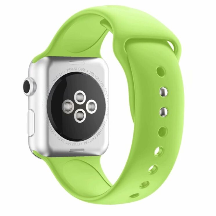 Ремешок Deexe Soft Touch для Apple Watch 42 (Series 10) / 41 / 40 / SE 40 / 38 - Green: фото 1 из 2