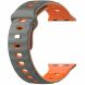 Ремінець Deexe Sport Design для Apple Watch 46 / 45 / 44 / SE 44 / 42 (Series 1-3) / Ultra / Ultra 2 / Ultra 3 - Grey / Orange (371807HO). Фото 4 з 9