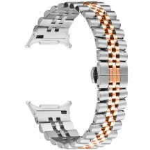 Ремешок Deexe Stainless Steel QuickFit для Samsung Galaxy Watch 8 (40/44mm) / 8 Classic / Ultra (2025) - Silver / Rose Gold: фото 1 из 7