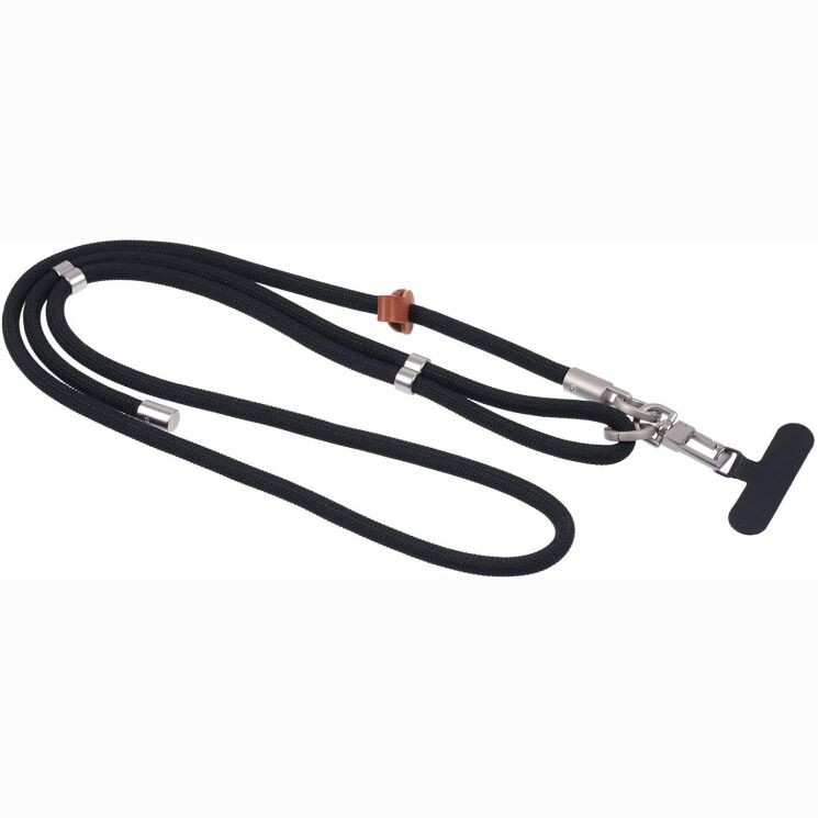 Ремінець для смартфона Deexe Crossbody Strap - All Black (983028BB) Ремінець для смартфона Deexe Crossbody Strap - All Black: фото 2 з 5