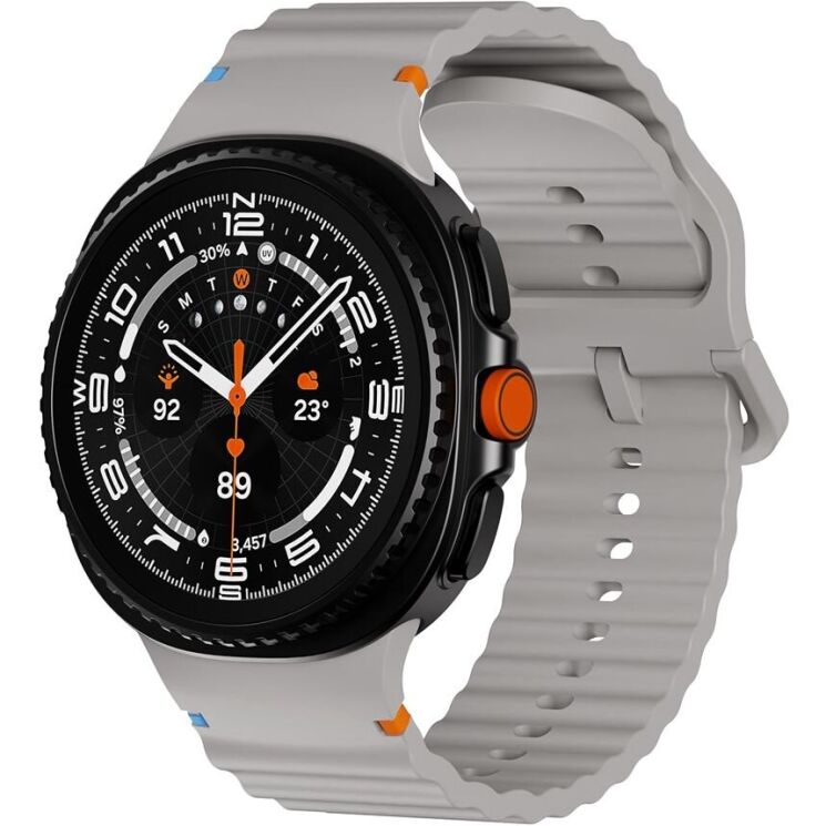 Ремінець KALEBOL Silicone Strap для Samsung Galaxy Watch 8 (40/44mm) / 8 Classic - Grey: фото 3 з 7