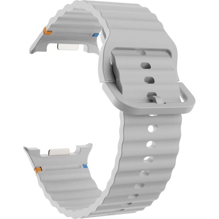 Ремінець KALEBOL Silicone Strap для Samsung Galaxy Watch 8 (40/44mm) / 8 Classic - Grey: фото 1 з 7