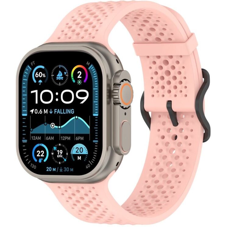 Ремінець Reframe Holes Fit для Apple Watch 49 / 46 / 45 / 44 / SE 44 / 42 (Series 1-3) / Ultra / Ultra 2 - Pink: фото 4 з 7