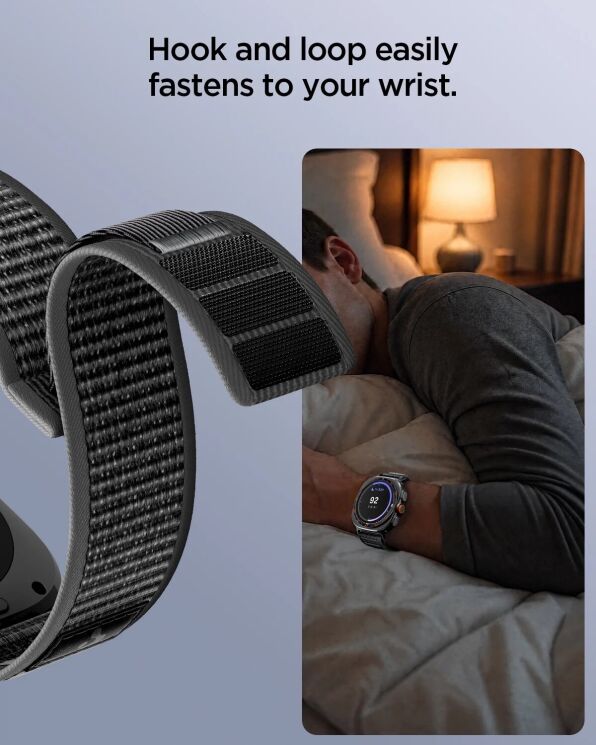 Ремешок Spigen Athlex Air для Samsung Galaxy Watch Ultra 2 / Ultra / Ultra (2025) AMP11614 - Black / Grey (427009BH) Ремешок Spigen Athlex Air для Samsung Galaxy Watch Ultra 2 / Ultra / Ultra (2025) AMP11614 - Black / Grey: фото 12 из 14