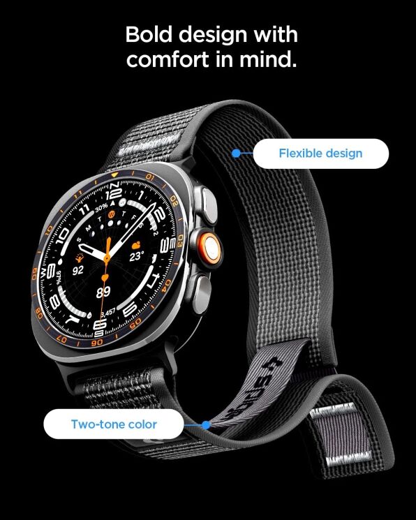 Ремешок Spigen Athlex Air для Samsung Galaxy Watch Ultra 2 / Ultra / Ultra (2025) AMP11614 - Black / Grey (427009BH) Ремешок Spigen Athlex Air для Samsung Galaxy Watch Ultra 2 / Ultra / Ultra (2025) AMP11614 - Black / Grey: фото 11 из 14