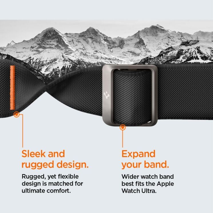 Ремешок Spigen (SGP) Lite Fit Pro для Apple Watch Ultra / Ultra 2 (49mm) - Matte Black: фото 15 из 16