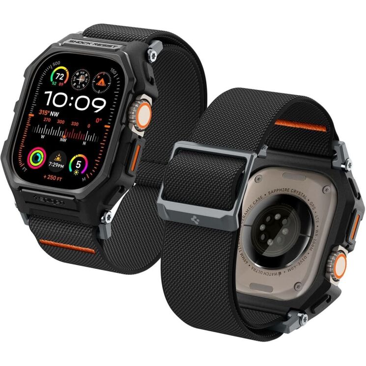 Ремешок Spigen (SGP) Lite Fit Pro для Apple Watch Ultra / Ultra 2 (49mm) - Matte Black: фото 9 из 16