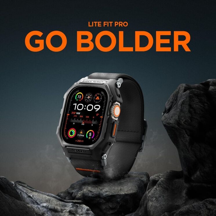 Ремешок Spigen (SGP) Lite Fit Pro для Apple Watch Ultra / Ultra 2 (49mm) - Matte Black: фото 11 из 16