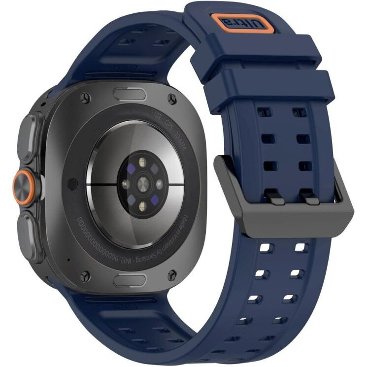 Ремінець Tech-Protect Silicone Air для Samsung Galaxy Watch Ultra 2 / Ultra / Ultra (2025) - Navy Blue: фото 2 з 5