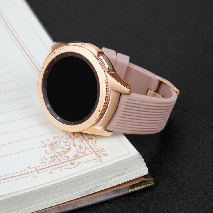 Ремешок UniCase Soft Texture для Samsung Galaxy Watch 42mm - Beige: фото 4 з 6