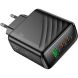 Мережевий зарядний пристрій Hoco CS26A PD45W (USB + 2Type-C) - Black (960227B). Фото 4 з 9