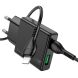 Сетевое зарядное устройство Hoco N38 (20W) + кабель Type-C to Lightning - Black (346129B). Фото 5 из 9