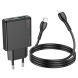 Сетевое зарядное устройство Hoco N38 (20W) + кабель Type-C to Lightning - Black (346129B). Фото 6 из 9