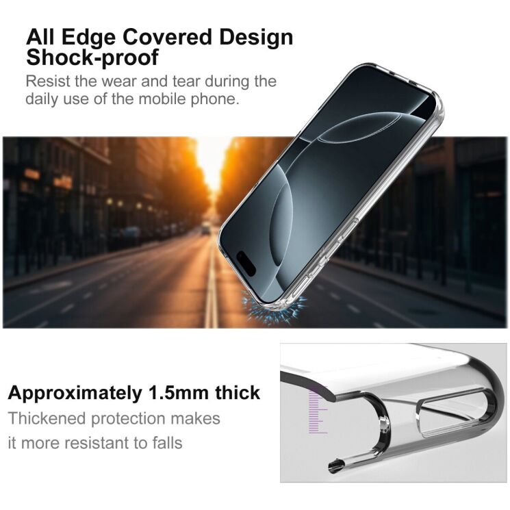Силиконовый чехол IMAK UX-10 Series для Apple iPhone 17 Pro - Transparent: фото 4 из 7