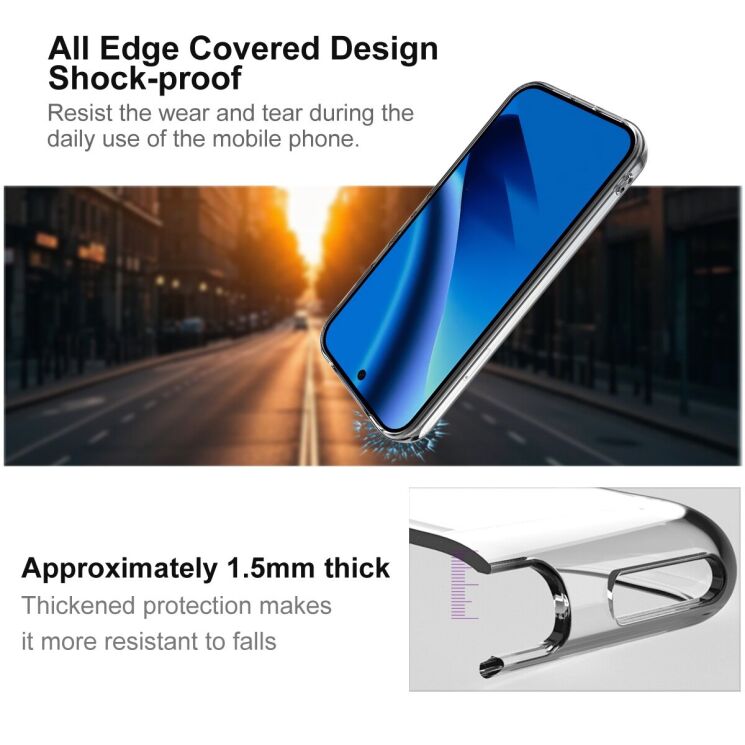 Силиконовый чехол IMAK UX-10 Series для Google Pixel 10a - Transparent: фото 6 из 8