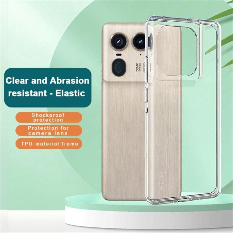 Силиконовый чехол IMAK UX-5 Series для Motorola Edge 50 Ultra - Transparent: фото 3 из 8