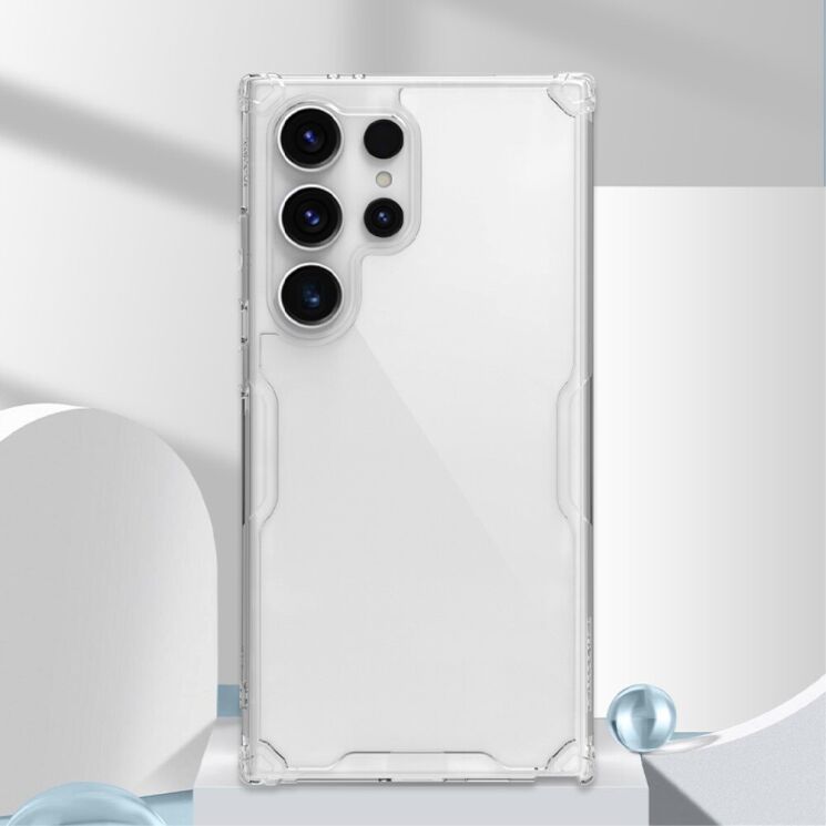 Силиконовый чехол NILLKIN Nature TPU Pro для Samsung Galaxy S24 Ultra - Transparent: фото 16 из 17