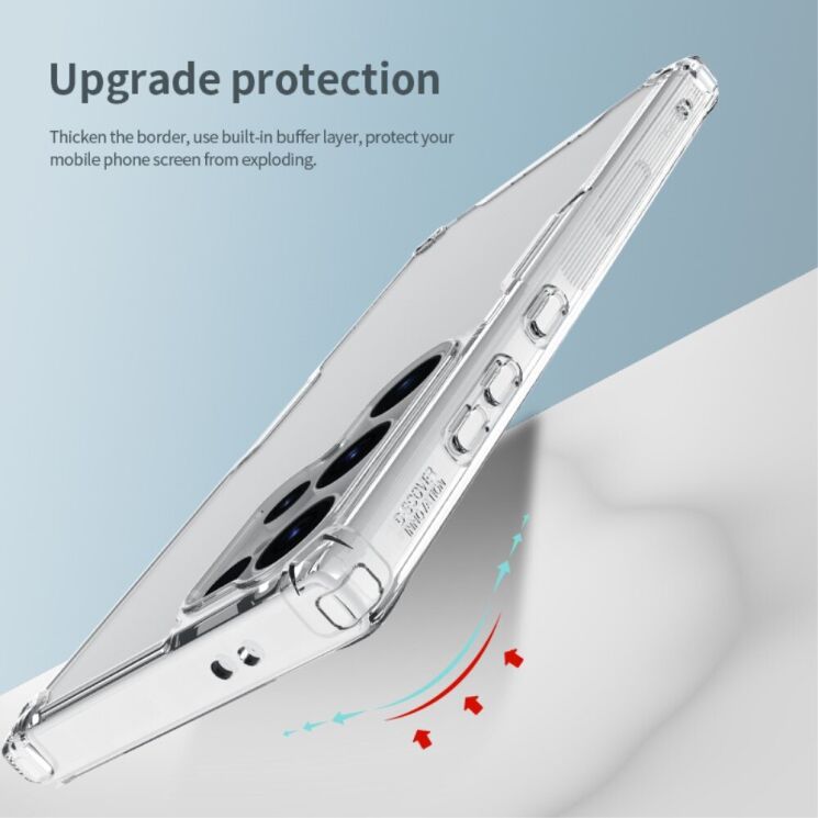 Силиконовый чехол NILLKIN Nature TPU Pro для Samsung Galaxy S24 Ultra - Transparent: фото 10 из 17