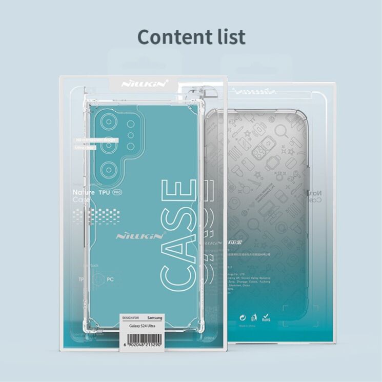 Силиконовый чехол NILLKIN Nature TPU Pro для Samsung Galaxy S24 Ultra - Transparent: фото 17 из 17