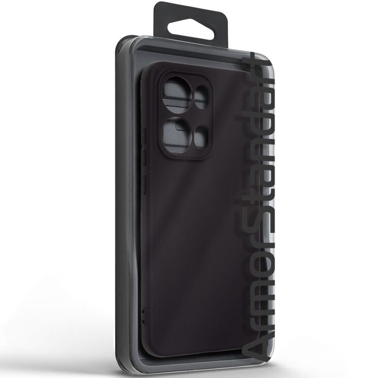 Силиконовый (TPU) чехол ArmorStandart Matte Slim Fit для OPPO Reno 13 Pro 5G - Black: фото 3 из 5