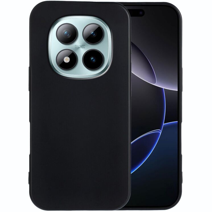 Силиконовый (TPU) чехол Deexe Matte Case для Xiaomi Redmi Note 15 Pro Plus / Poco M8 Pro 5G - Black: фото 1 из 7
