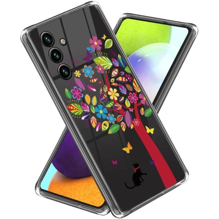 Силиконовый (TPU) чехол Deexe Pretty Glossy для Samsung Galaxy A34 (A346) - Cat and Tree: фото 1 из 3