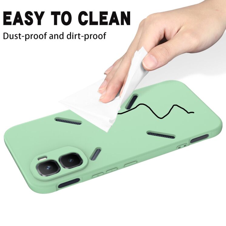 Силіконовий (TPU) чохол Deexe Silicone Case для Infinix GT 50 Pro - Green: фото 9 з 9