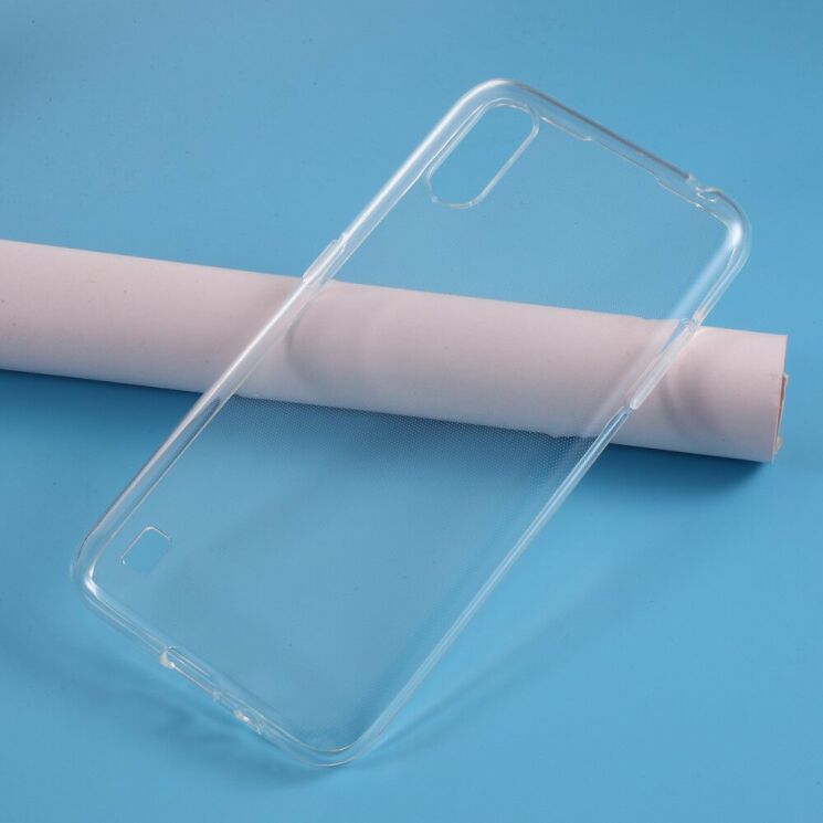 Силиконовый (TPU) чехол Deexe UltraThin для Samsung Galaxy A01 (A015) - Transparent: фото 5 из 5