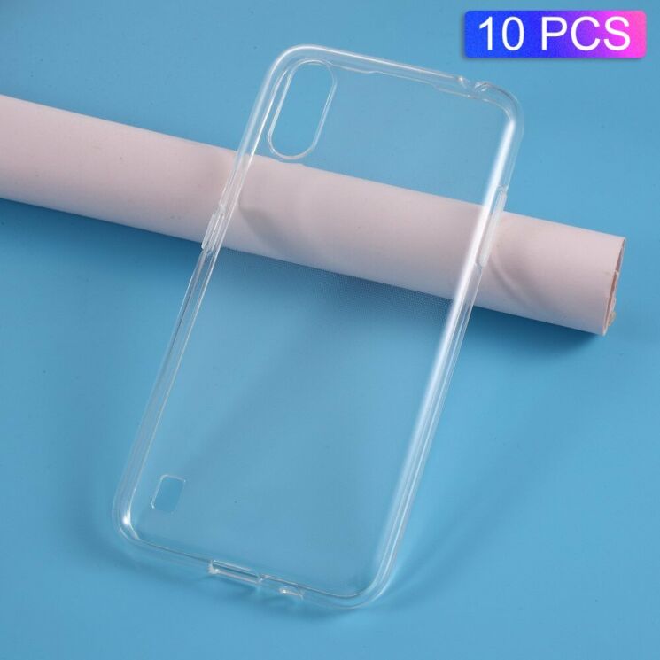Силиконовый (TPU) чехол Deexe UltraThin для Samsung Galaxy A01 (A015) - Transparent: фото 2 из 5