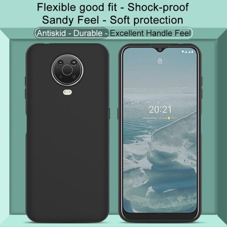 Силиконовый (TPU) чехол IMAK UC-3 Series для Nokia G10 / G20 - Black: фото 7 из 9