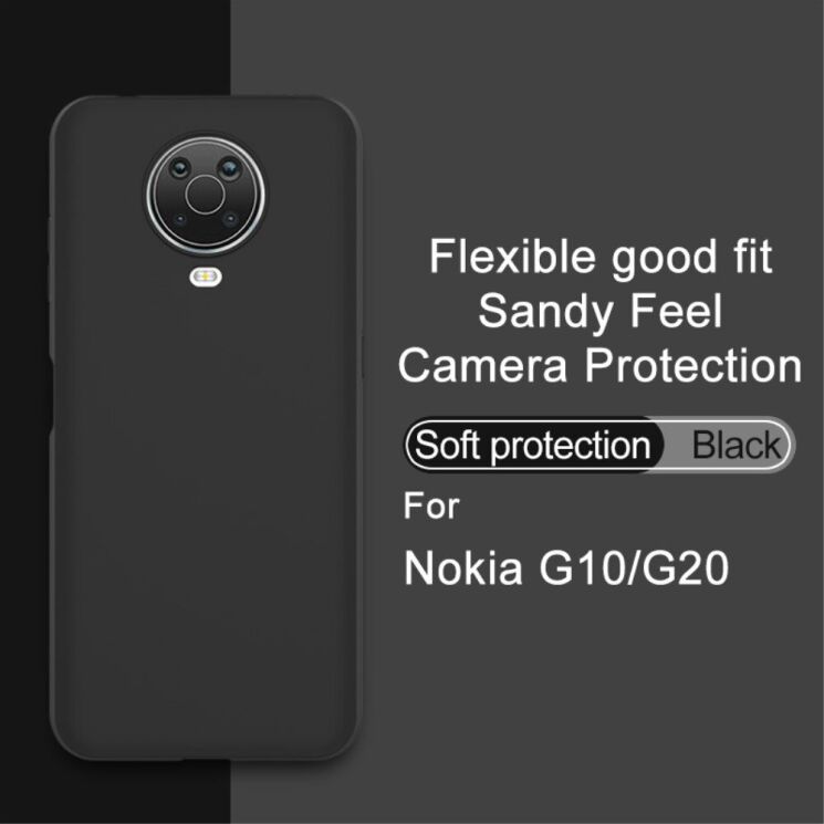 Силиконовый (TPU) чехол IMAK UC-3 Series для Nokia G10 / G20 - Black: фото 5 из 9