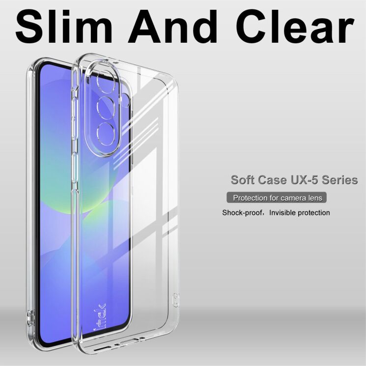 Cиліконовий (TPU) чохол IMAK UX-5 Series для Samsung Galaxy A37 (A376) - Transparent: фото 3 з 7