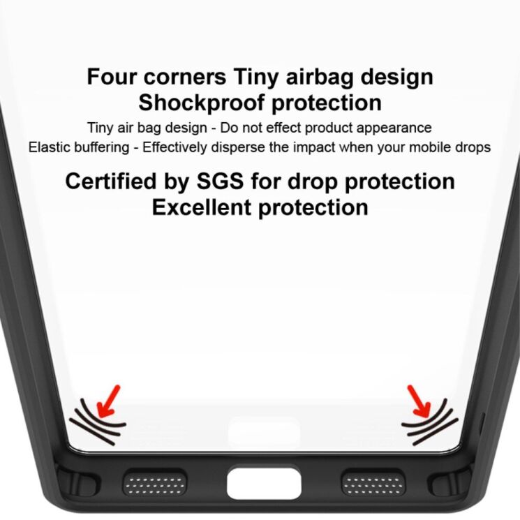Силиконовый (TPU) чехол IMAK UX-9A Series для ZTE Nubia Red Magic 9 Pro - Black: фото 4 из 9