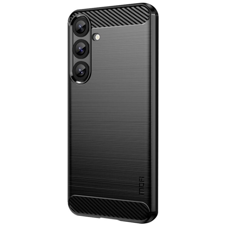 Силиконовый (TPU) чехол MOFI Carbon Fiber для Samsung Galaxy S25 Plus (S936) - Black: фото 1 из 9