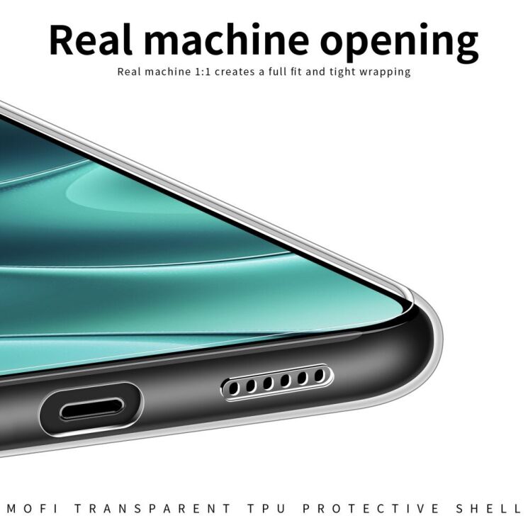 Силиконовый (TPU) чехол MOFI Thin Guard для Xiaomi Redmi Note 14 Pro - Transparent: фото 8 из 10
